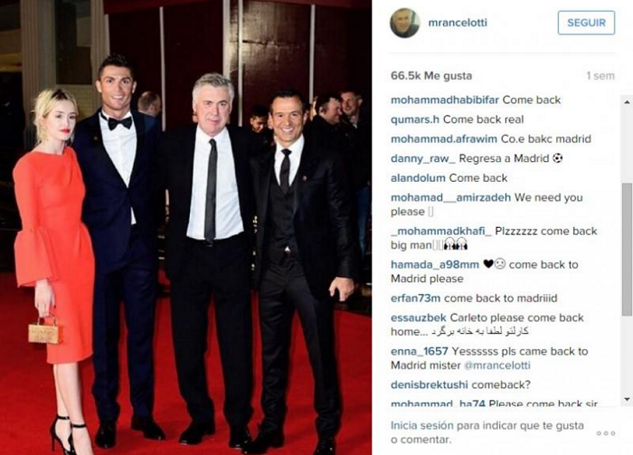 Болельщики Реала просят Карло Анчелотти вернуться, instagram.com/mrancelotti
