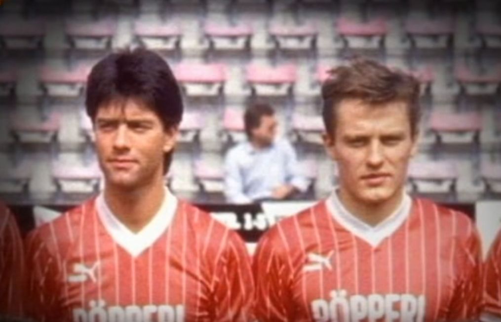 Сезон 1987/88. Штрайх и Йоахим Лёв в составе Фрайбурга.