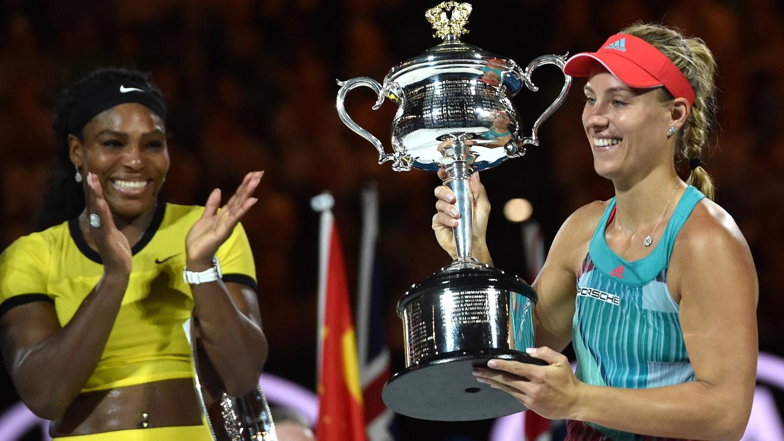 Серена Уильямс (слева), Анжелик Кербер (справа), eurosport.co.uk