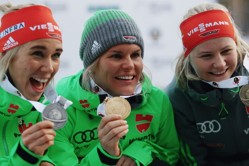 В женском спринте немки оккупировали весь пьедестал, eurobiathlon.csp72.ru