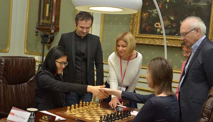 Святослав Вакарчук открывал четвертую партию, lviv2016.fide.com/