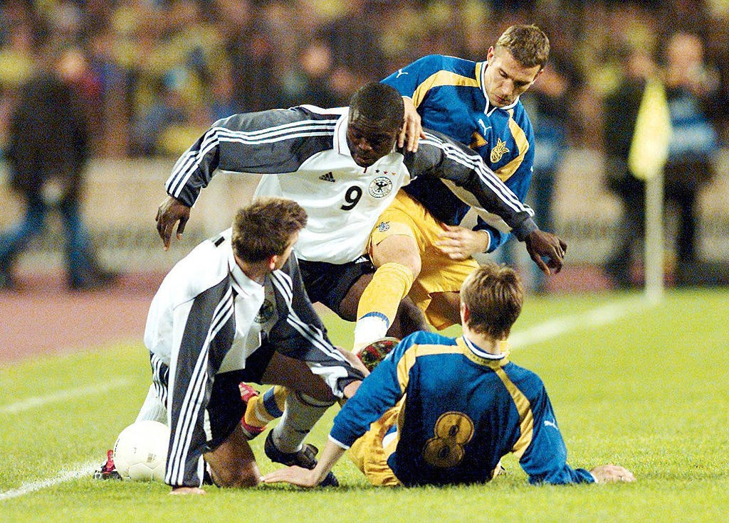 Украина - Германия, 1:1. Матч на НСК Олимпийский, 2001 год. Getty Images