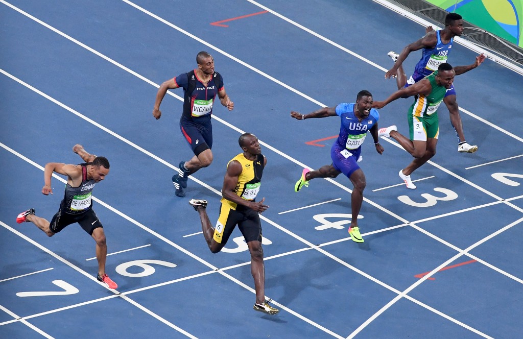 Разница между Болтом и остальными финалистами, Getty Images