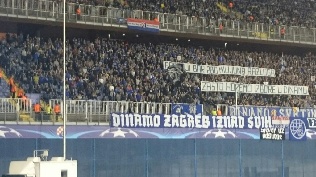 Протесты против Мамича на игре с Юве, sportarena.hr