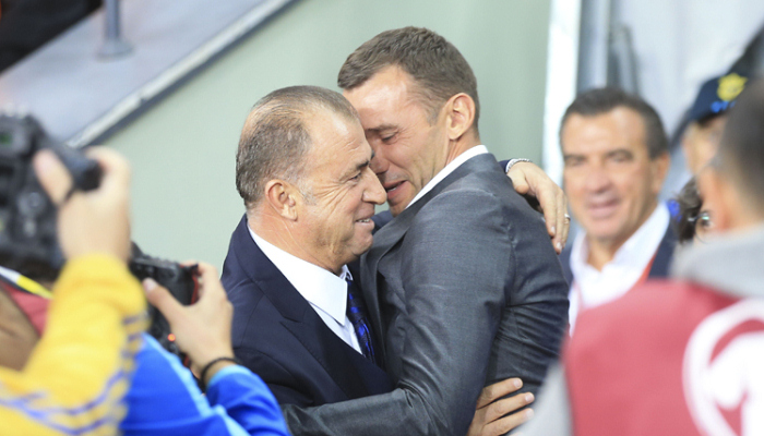 Фатих Терим и Андрей Шевченко, ligtv.com.tr