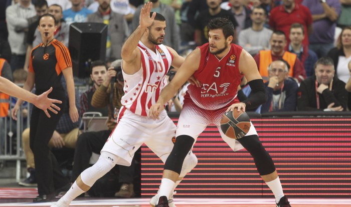 Алессандро Джентиле против Црвены Звезды, фото olimpiamilano.com