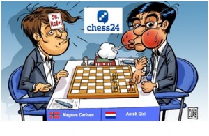 События субботы глазами художника Андреса Гуадалупе, chess24.com