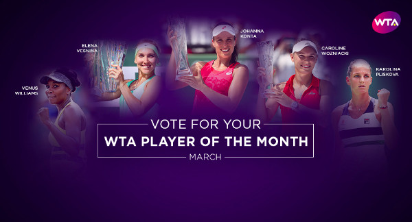 Конта и В. Уильямс - претендентки на звание Игрока месяца в WTA Туре - Теннис