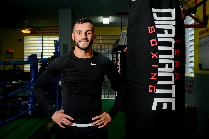 Кристофер Диас в родном зале, BoxingScene