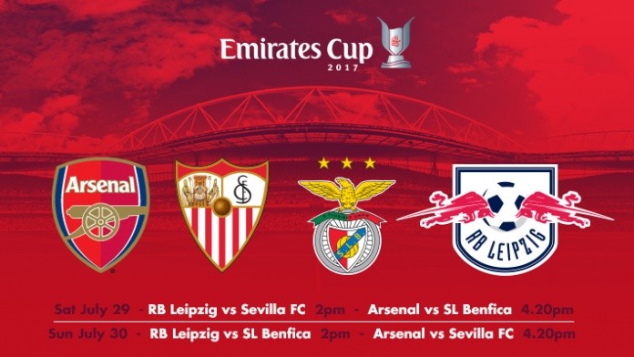 Арсенал, Бенфика, Севилья и РБ Лейпциг сыграют на Emirates Cup-2017 - Чемпионат Англии