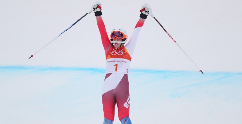 Гизин - олимпийская чемпионка в комбинации - Горные лыжи