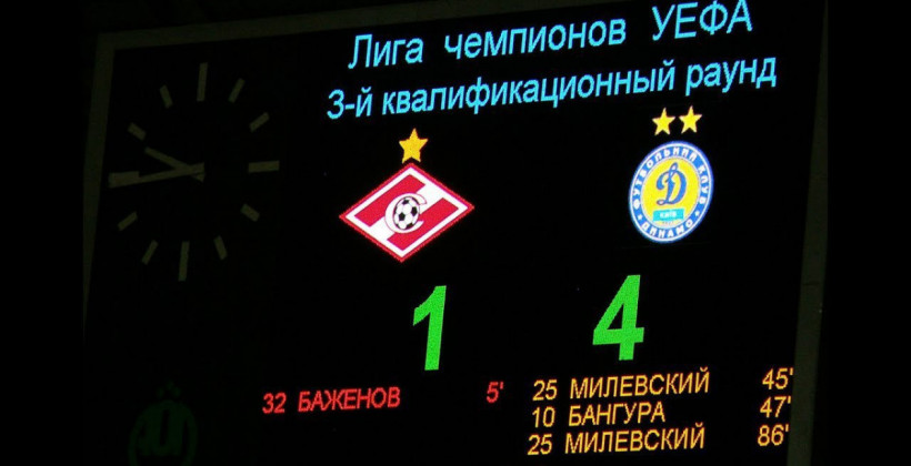 10 лет назад Динамо разгромило Спартак в Москве - Лига чемпионов
