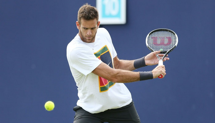 Дель Потро приступил к работе с мячами после травмы - ATP