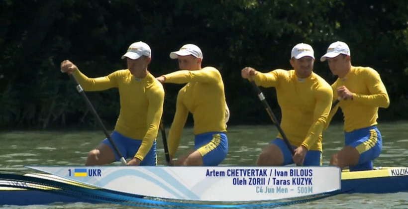 Украинская четверка каноистов завоевала серебро на юниорском чемпионате мира - новости футбола