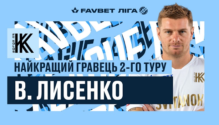 Новости футбола: Нападающий Колоса Лысенко признан лучшим игроком 2-го тура Favbet Лиги