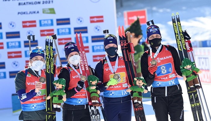 Украина выиграла бронзу женской эстафеты на чемпионата мира