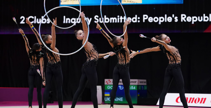 Збірна України здобула олімпійську ліцензію у художній гімнастиці у командному багатоборстві - Гімнастика