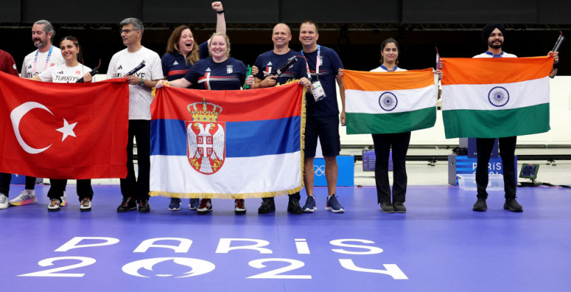 Збірна Сербії виграла мікст зі стрільби з пневматичного пістолета на ОІ-2024 - Олімпіада-2024