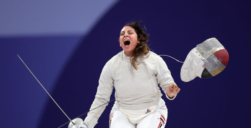 Фехтувальниця Хафез виступила на Олімпіаді-2024 на сьомому місяці вагітності (відео) - Олімпіада-2024