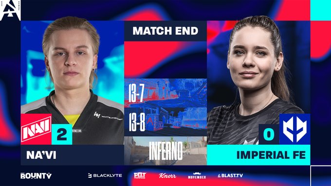 NAVI перемогли жіночий склад Imperial у першому матчі закритої кваліфікації BLAST Bounty Spring 2025 - Кіберспорт