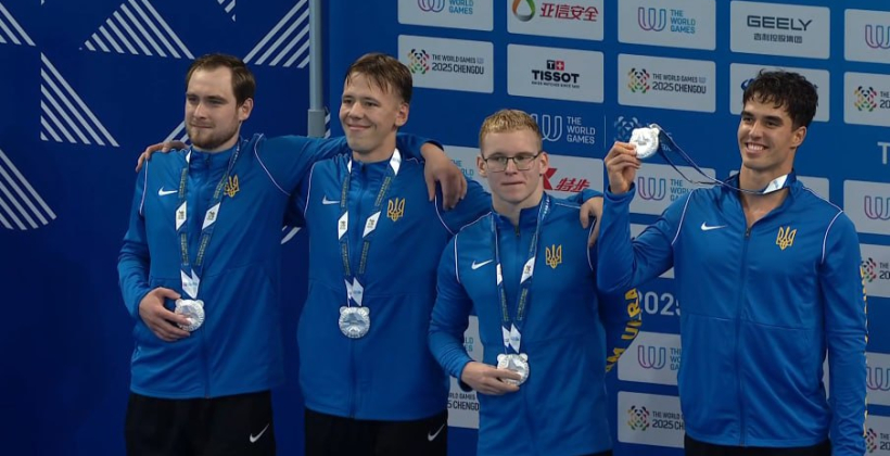 Україна здобула срібло у чоловічій естафеті 4x100 м у підводному плаванні у ластах на Всесвітніх іграх, та бронзу – у жіночій естафеті 4x50 м - Водні види спорту