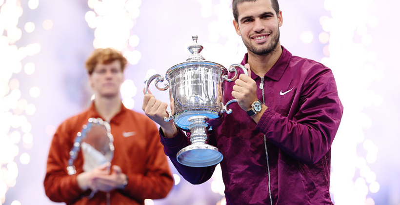 Алькарас в четырех сетах одержал победу над Синнером в финале US Open-2025 - US Open