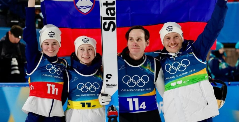 Сборная Словении выиграла золото в смешанных командных соревнованиях в прыжках с трамплина на Олимпиаде-2026 - Олимпиада 2026
