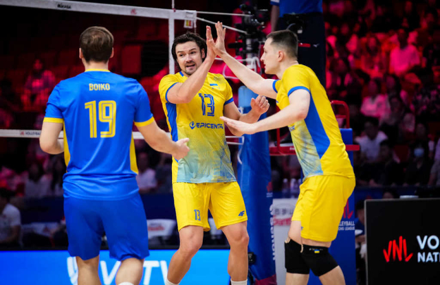 Мужская сборная Украины по волейболу впервые в истории вышла в плей-офф Лиги наций, где сыграет с Польшей